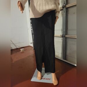 Lonh elegant Black Skirt with slit front side